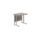 Twin Upright Rectangular Desk, 800x600mm, Grey Oak top, Silver frame, FSC certified, 600mm deep.