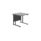 Twin Upright Rectangular Desk, 800mm deep, 800x800mm black tabletop and black frame, FSC certified.
