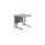Twin Upright Rectangular Desk, 800mm deep, grey oak top, black frame, dimensions 800 x 800. FSC certified.