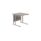 Twin Upright Rectangular Desk, 800mm deep, Grey Oak top, Silver frame, dimensions 800x800mm. FSC certified.