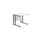 Twin Upright Rectangular Desk, 800mm deep, white top, black frame, dimensions 800 x 800 mm. FSC certified.