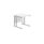 Twin Upright Rectangular Desk, 800mm deep, white top, silver frame, dimensions 800 x 800mm, FSC certified.