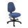 Touch Task Chair in blue fabric, featuring an ergonomic design, height-adjustable seat, and a five-star base with casters.