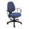 Blue TOUCH Task Chair with adjustable height, fixed arms, and a contoured seat for ergonomic support. Suitable for various settings.