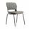 Ace Meeting Chair in gray upholstery on a black 4-legged frame, designed for comfort with an open lumbar area.