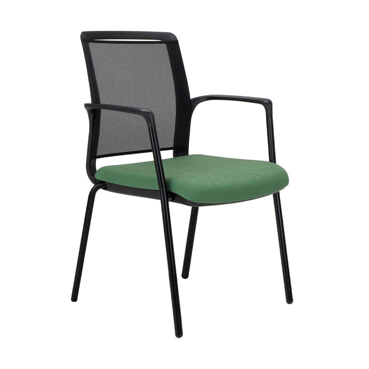 Infinity Mesh Meeting Chair on Black 4 Legged Frame