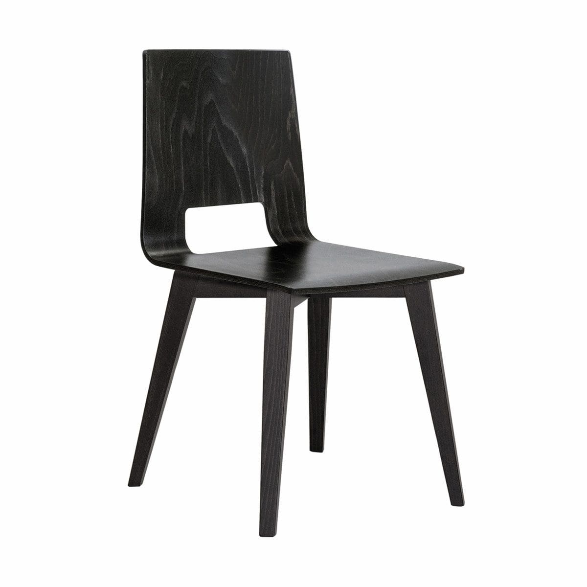Multiply Wooden Shell Chair on Wooden Legs with Open Back