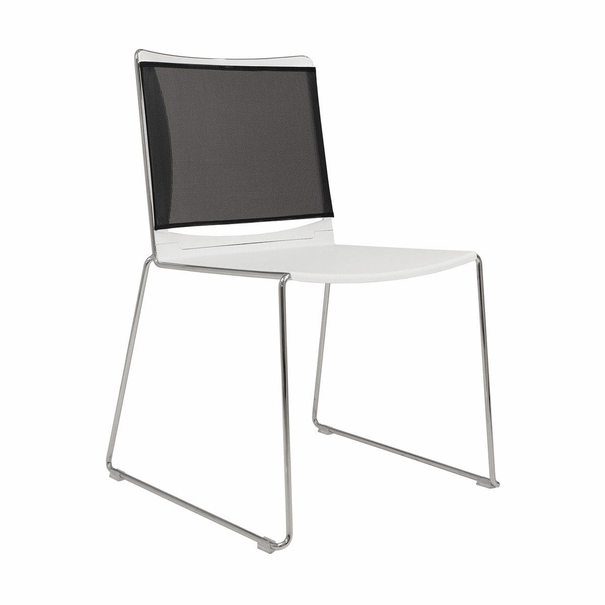 Vice Versa Sled Mesh Back Chair with Plastic Shell