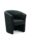 Neo Single Tub Soft Seating Arm Chair in black fabric, featuring a compact tub design for reception and breakout areas.