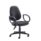 High-back Concept Operator Chair in dark upholstery, featuring fixed arms and asynchro backrest mechanism for support.