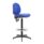 Concept Mid-Back Fixed Draughtsman Chair in blue fabric with adjustable back height and chrome footrest.