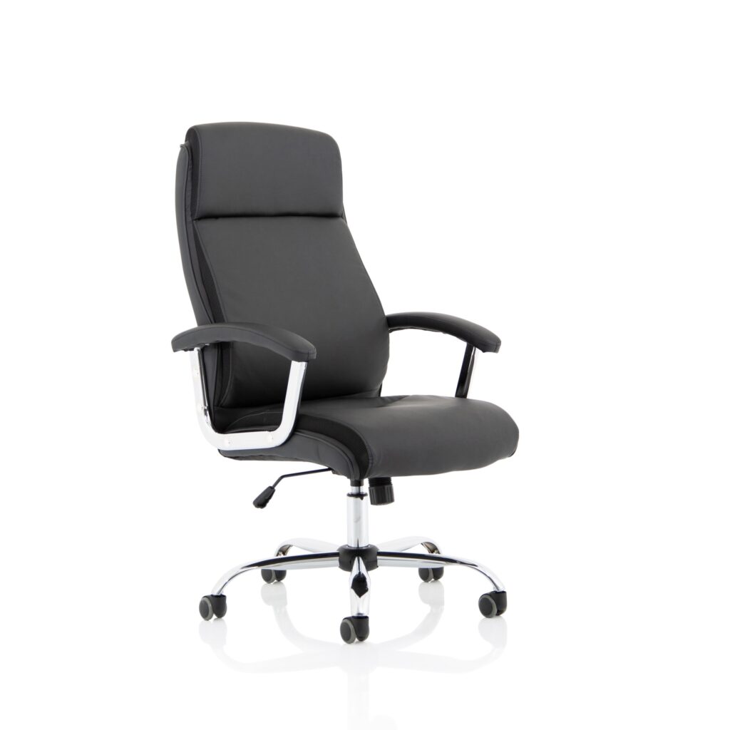 Hatley High Back Black Leather Executive Office Chair with Arms
