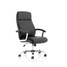 Hatley High Back Black Leather Executive Office Chair with Arms