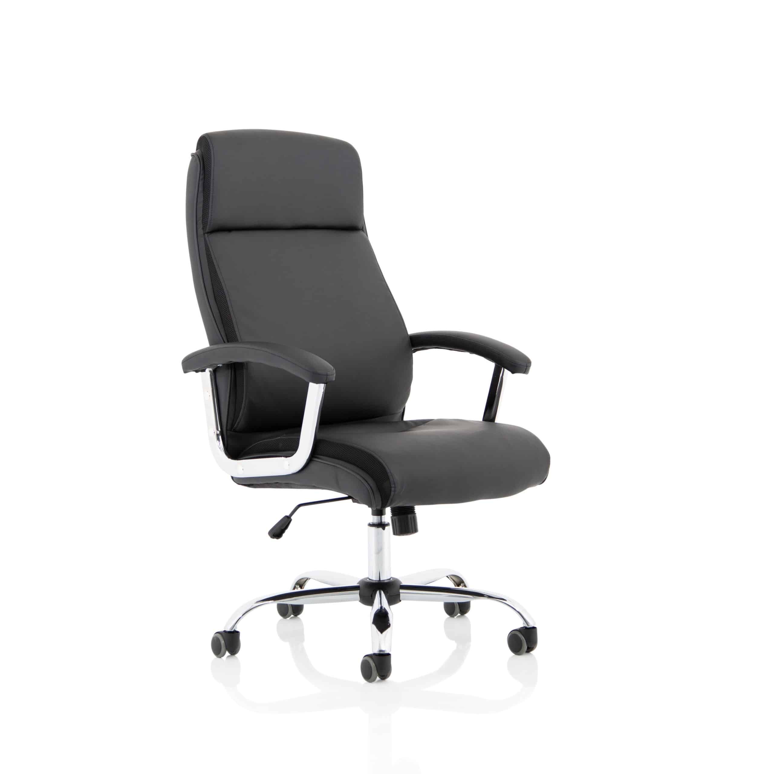 Hatley High Back Black Leather Executive Office Chair with Arms