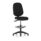Eclipse Plus II Draughtsman Chair in black fabric, featuring gas-height adjustment, adjustable backrest, and foot ring.