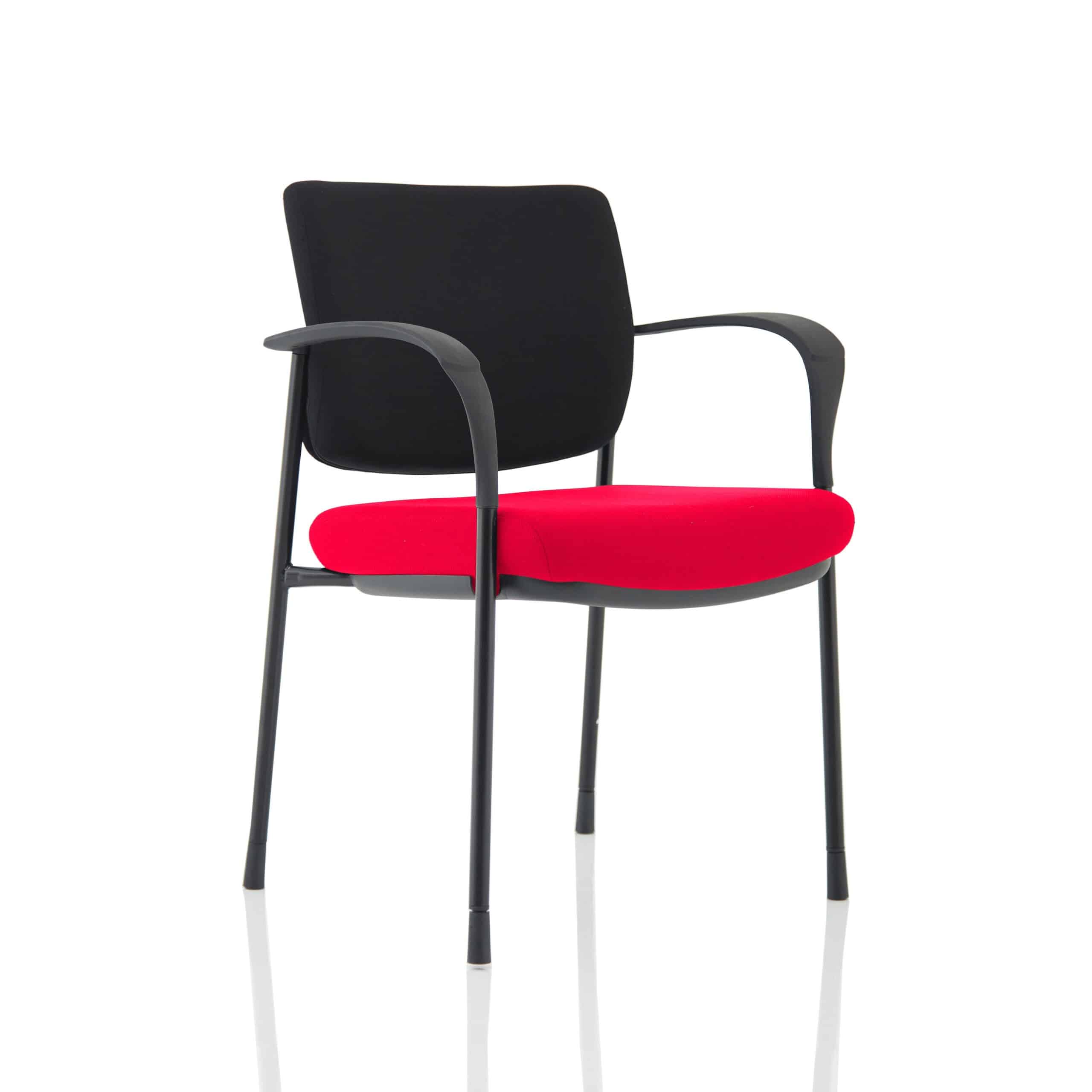 Brunswick Deluxe Medium Back Stacking Visitor Office Chair with Arms