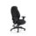 Galaxy Medium Back Task Operator Office Chair in black fabric with adjustable arms and rolling base for mobility.