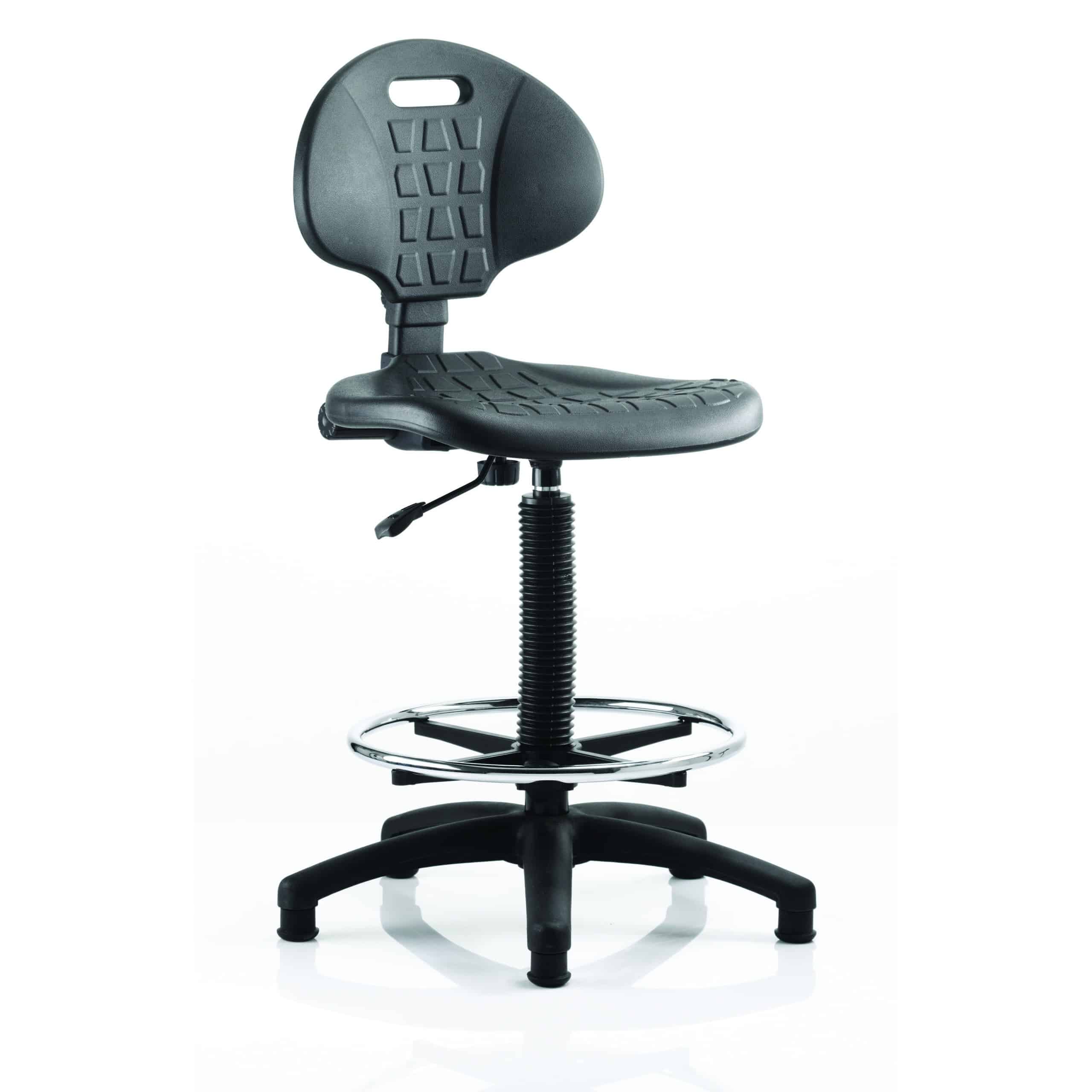 Malaga Polyurethane Medium Back Hi Rise Draughtsman Task Operator Office Chair