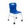 Titan Move 4 Leg Chair with Castors, blue seat, 28mm tubular steel frame, mobile and stackable for educational spaces.