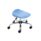 Titan Swivel Junior Stool in blue with chrome base and castors, height-adjustable and anti-tilt for educational seating.