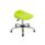 Height-adjustable Titan Swivel Senior Stool in lime green, featuring a chrome base with glides for stability and safety.
