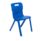 Titan Antibacterial One Piece Chair in blue, designed for educational settings, stackable, durable, and maintenance-free.