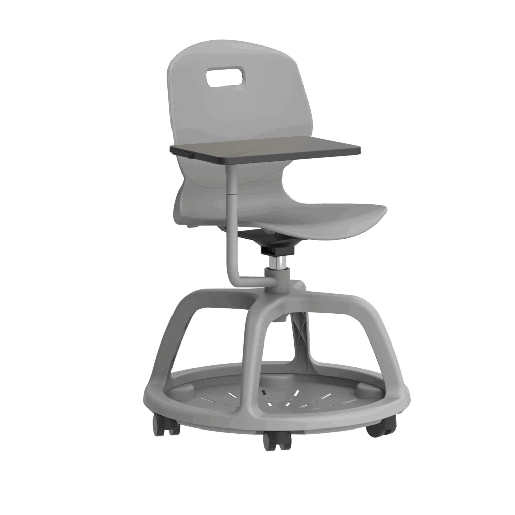 Titan Arc Community Swivel Chair with Arm Tablet