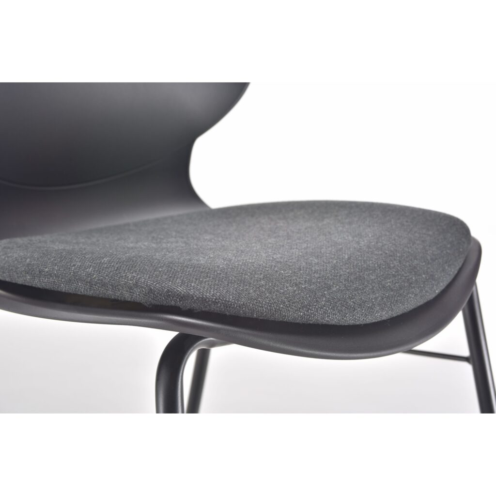 Titan Arc Seat Pad in charcoal fabric, ergonomic design for educational seating, adds comfort to any chair.