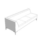 3-Seat Unit with R/H Arm 