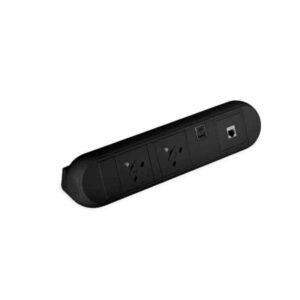Desktop Power Module with 2 UK Power Sockets: USB-C: USB-A: 1 Data Port