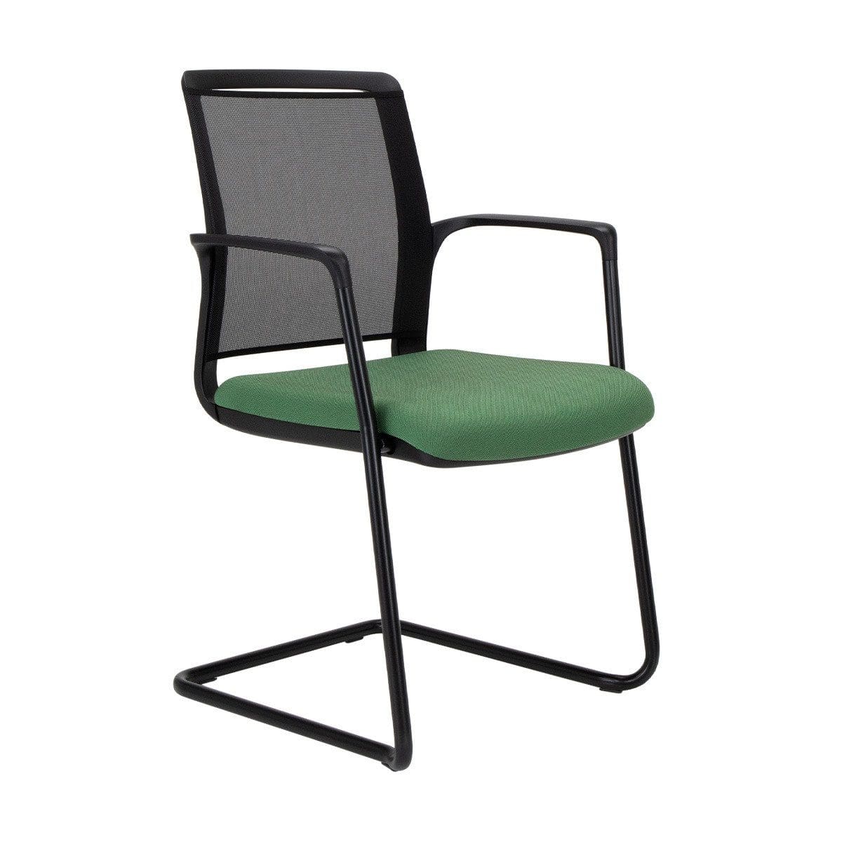 Infinity Mesh Meeting Chair on Black Cantilever Frame