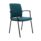 Infinity Meeting Chair with teal upholstery, integrated arms, and black 4-legged frame for flexible, dependable seating.