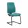 Match Cantilever Chair in teal upholstery with auto-adjusting back tilt and cantilever frame, ideal for meetings and visitors.