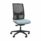 Mix Task Chair in black with breathable mesh back and light blue seat, featuring adjustable lumbar support and tilt mechanism.