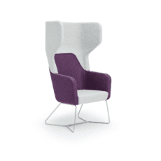 HARC TUB High Back Lounge Chair Skid Frame