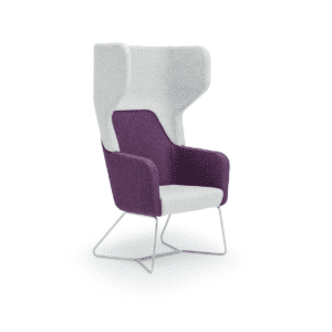 HARC TUB High Back Lounge Chair Skid Frame