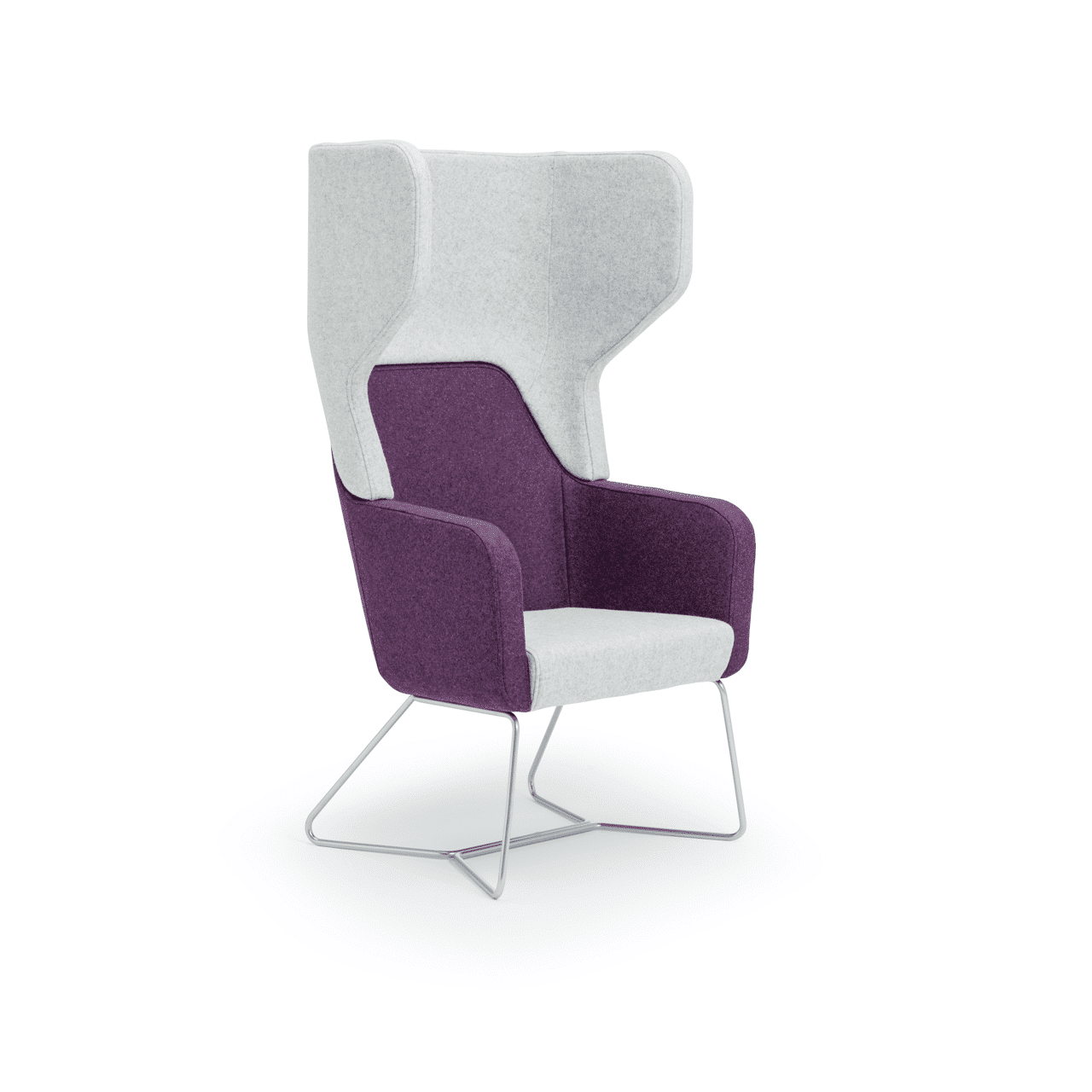 HARC TUB High Back Lounge Chair Skid Frame