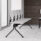 IKON Beam modular seating in faux leather, 2-5 seats, black steel frame, slim design, ideal for reception areas.