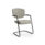 KEY Meet Half Back chair in light grey upholstery with a cantilever frame, designed for flexible conference spaces.