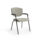 KEY Meet Half Back chair in grey upholstery with a four-legged black frame, suitable for meetings and flexible seating arrangements.