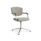KEY Meet Half Back chair in gray upholstery with a four-legged chrome frame, designed for flexible conference settings.