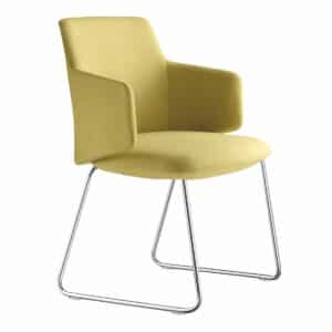 Milo Meeting Chair on Sled Base