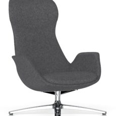 Etta Dark Grey Cashmere Lounge Chair