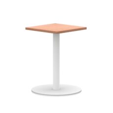 Italia Square Poseur Table White Leg