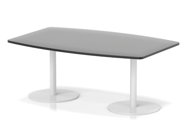 Italia High Gloss Boardroom Table White Leg