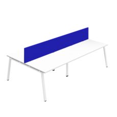 Synergy 4P Bench Desk|A-Frame|Royal Blue Screen
