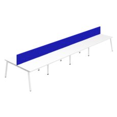 Synergy 8P Bench Desk|A-Frame|Royal Blue Screen