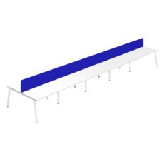 Synergy 10P Bench Desk|A-Frame|Royal Blue Screen