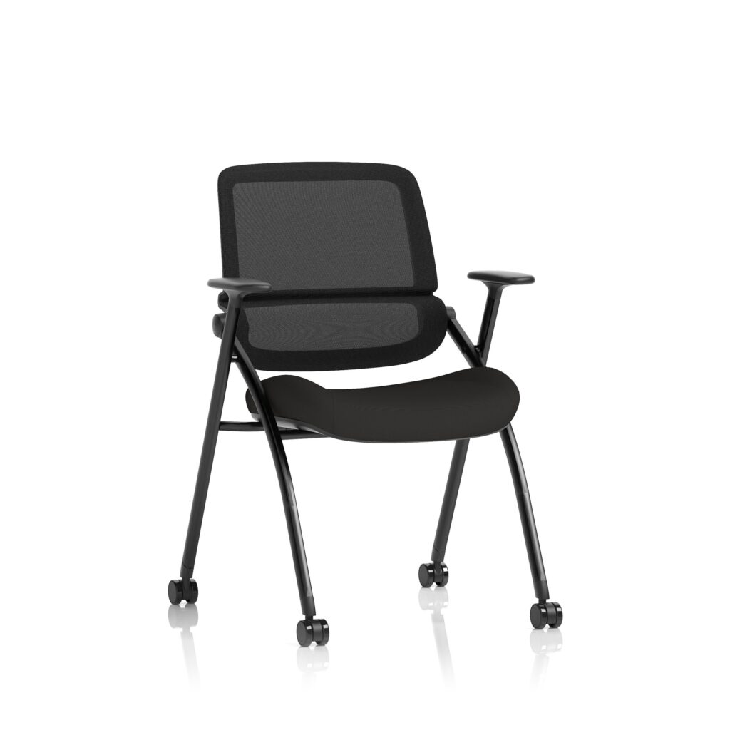 Capra Mesh Back Folding Office Training Chair With Sliding Arms