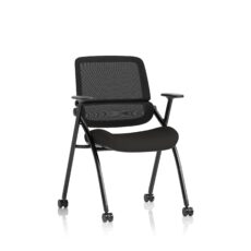 Capra Mesh Back Folding Office Training Chair With Sliding Arms